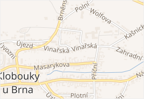 Vinařská v obci Klobouky u Brna - mapa ulice
