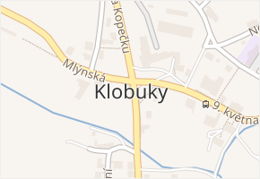 Klobuky v obci Klobuky - mapa části obce