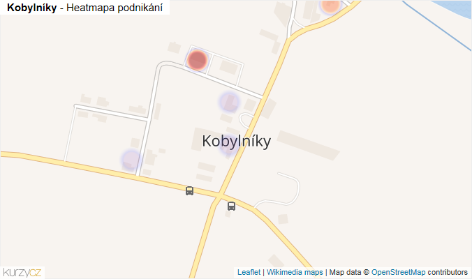 Mapa Kobylníky - Firmy v části obce.