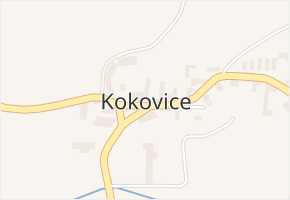 Kokovice v obci Klobuky - mapa části obce