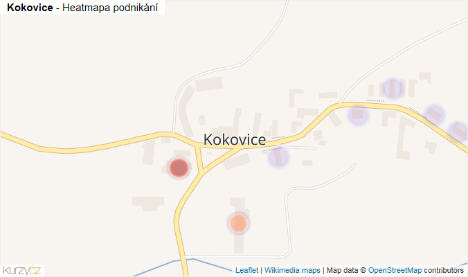 Mapa Kokovice - Firmy v části obce.
