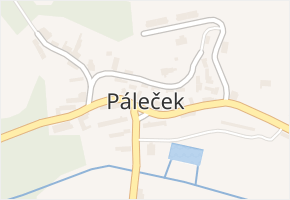 Páleček v obci Klobuky - mapa části obce