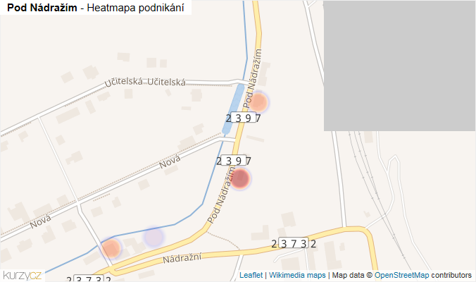 Mapa Pod Nádražím - Firmy v ulici.