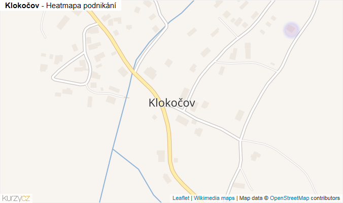 Mapa Klokočov - Firmy v části obce.