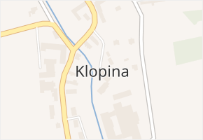 Klopina v obci Klopina - mapa části obce