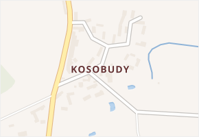 Kosobudy v obci Klučenice - mapa části obce