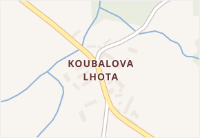 Koubalova Lhota v obci Klučenice - mapa části obce