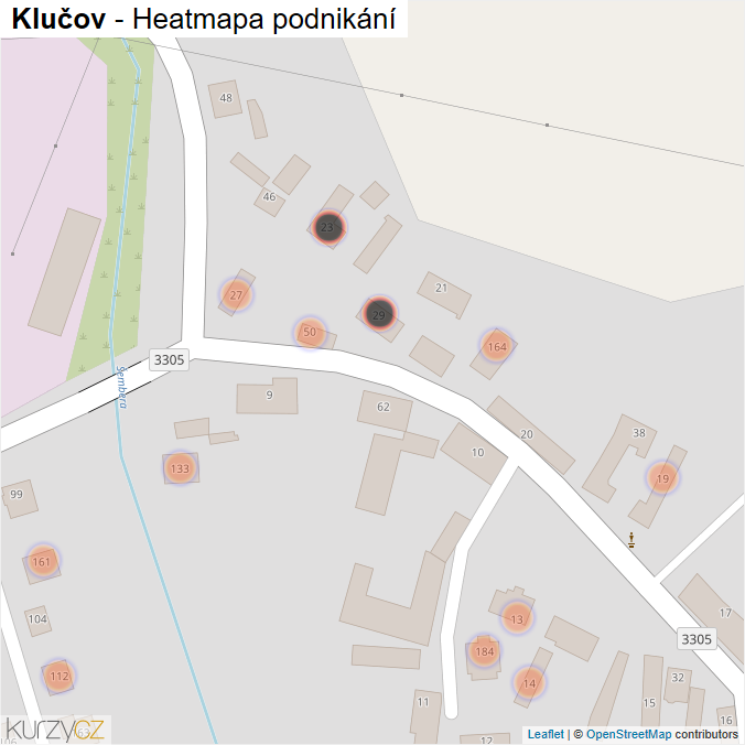 Mapa Klučov - Firmy v obci.