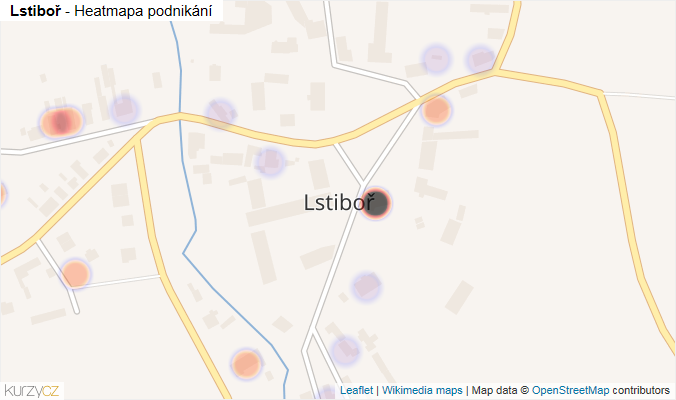 Mapa Lstiboř - Firmy v části obce.