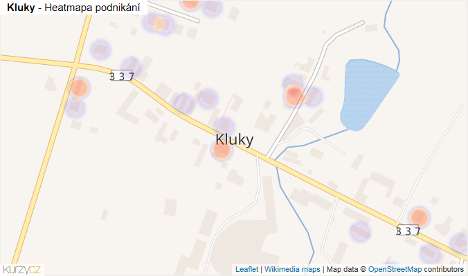 Mapa Kluky - Firmy v části obce.