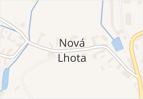 Nová Lhota v obci Kluky - mapa části obce