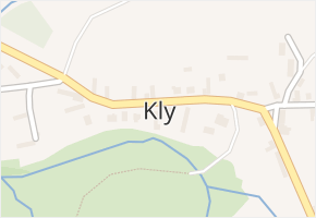Kly v obci Kly - mapa části obce
