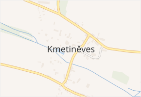 Kmetiněves v obci Kmetiněves - mapa části obce