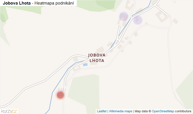 Mapa Jobova Lhota - Firmy v části obce.