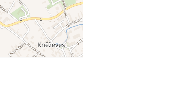 U Národního výboru v obci Kněževes - mapa ulice