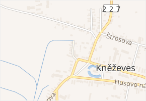 Pachťalna v obci Kněževes - mapa ulice