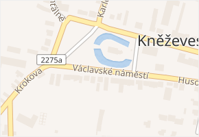 Václavské náměstí v obci Kněževes - mapa ulice