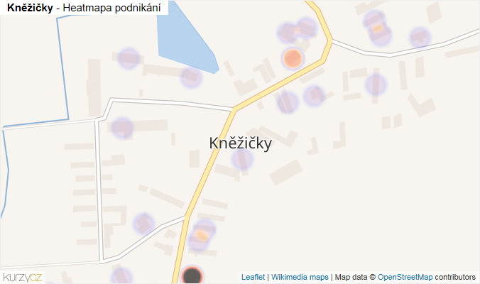 Mapa Kněžičky - Firmy v části obce.
