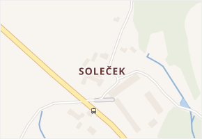 Soleček v obci Kněžmost - mapa části obce