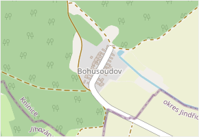 Bohusoudov v obci Knínice - mapa části obce
