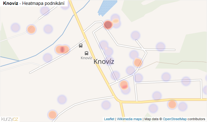 Mapa Knovíz - Firmy v části obce.