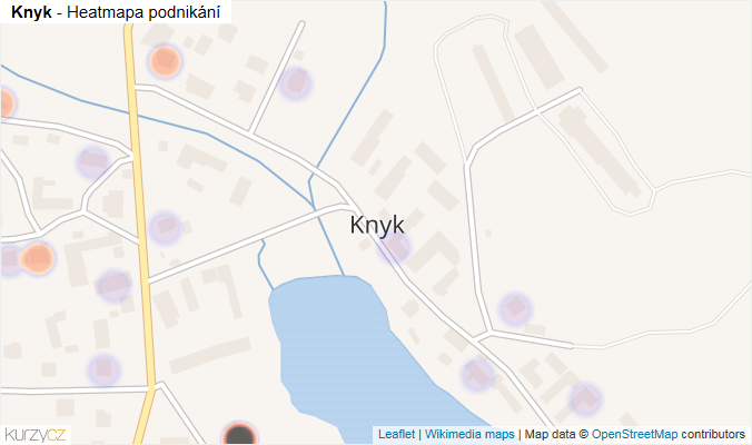 Mapa Knyk - Firmy v části obce.