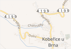 Chaloupky v obci Kobeřice u Brna - mapa ulice