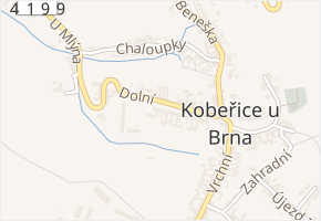 Dolní v obci Kobeřice u Brna - mapa ulice