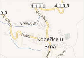 U Zmole v obci Kobeřice u Brna - mapa ulice