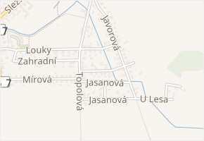 Chaloupky v obci Kobeřice - mapa ulice