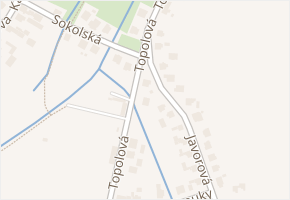 Topolová v obci Kobeřice - mapa ulice