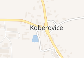 Koberovice v obci Koberovice - mapa části obce