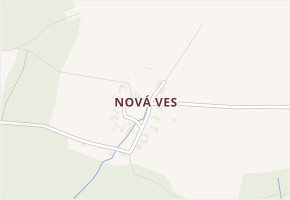 Nová Ves v obci Kocbeře - mapa části obce