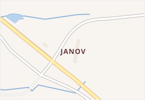 Janov v obci Kočov - mapa části obce