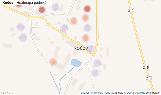 Mapa Kočov - Firmy v části obce.