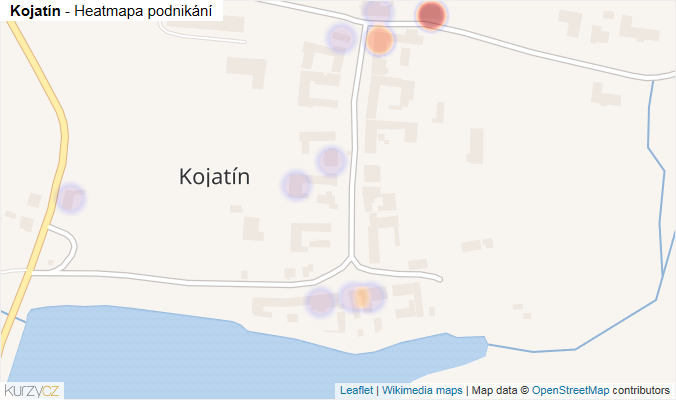 Mapa Kojatín - Firmy v části obce.