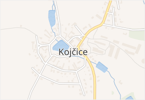 Kojčice v obci Kojčice - mapa části obce