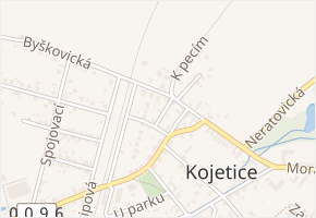 K pecím v obci Kojetice - mapa ulice