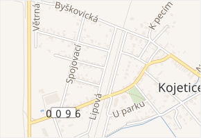 Lipová v obci Kojetice - mapa ulice