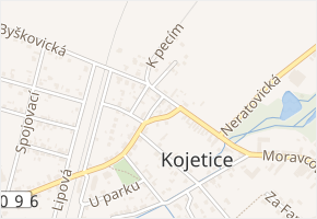 Na skalkách v obci Kojetice - mapa ulice