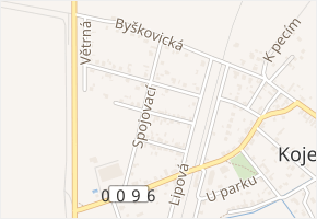 Petrbokova v obci Kojetice - mapa ulice