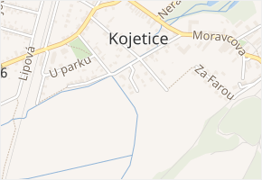 Za potokem v obci Kojetice - mapa ulice