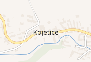 Kojetice v obci Kojetice - mapa části obce