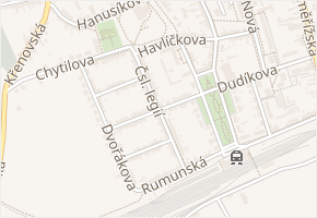 Čsl. legií v obci Kojetín - mapa ulice