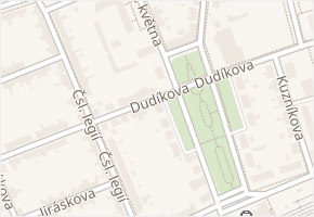 Dudíkova v obci Kojetín - mapa ulice