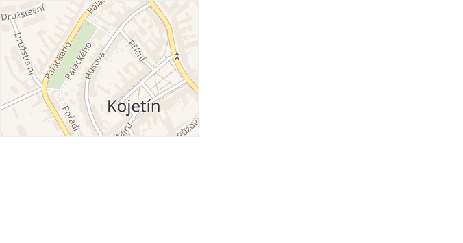 Husova v obci Kojetín - mapa ulice