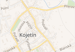 Masarykovo náměstí v obci Kojetín - mapa ulice