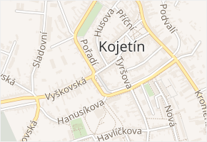 náměstí Míru v obci Kojetín - mapa ulice