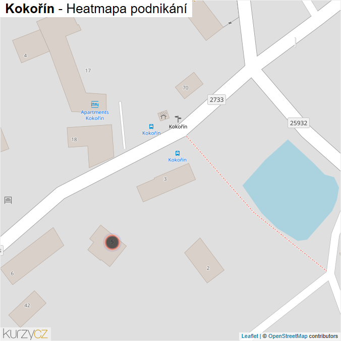 Mapa Kokořín - Firmy v obci.