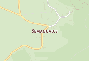 Šemanovice v obci Kokořín - mapa části obce